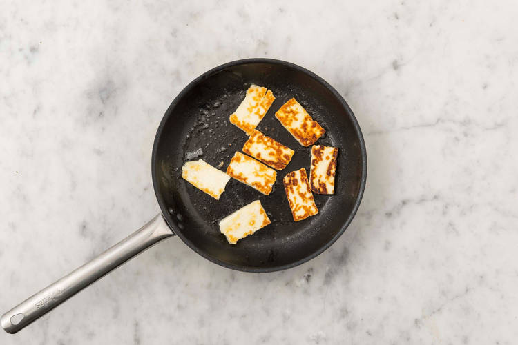 Cook the haloumi