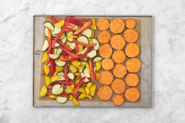 Groenten snijden en roosteren