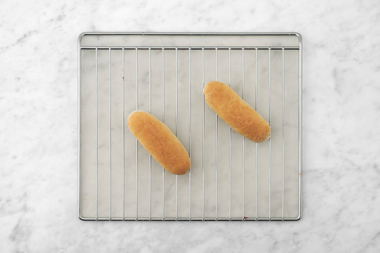 Make the slaw & toast the buns