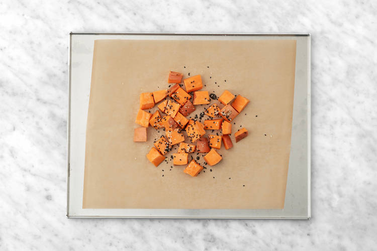 Roast the sweet potato