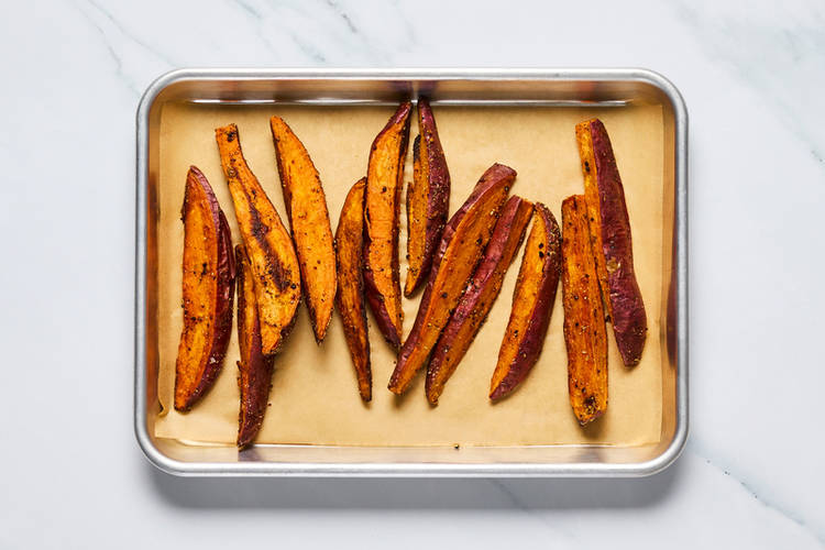Roast sweet potatoes
