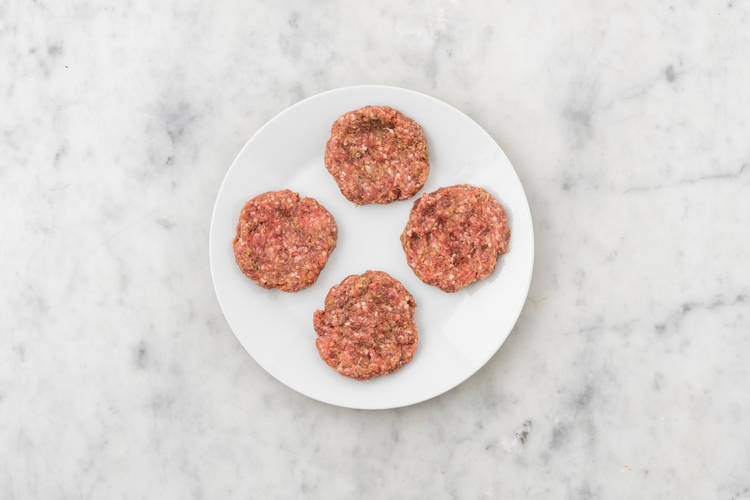 Prep the beef patties