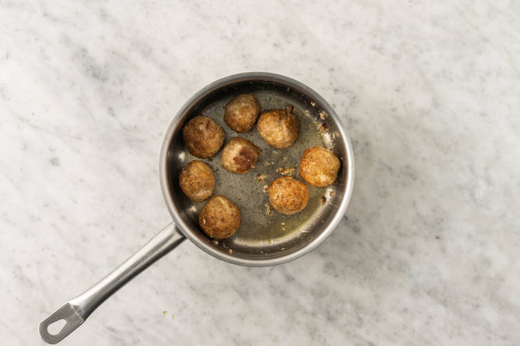 Cook the meatballs
