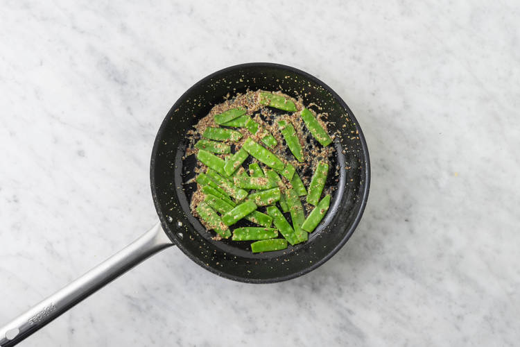 Cook the pea pods