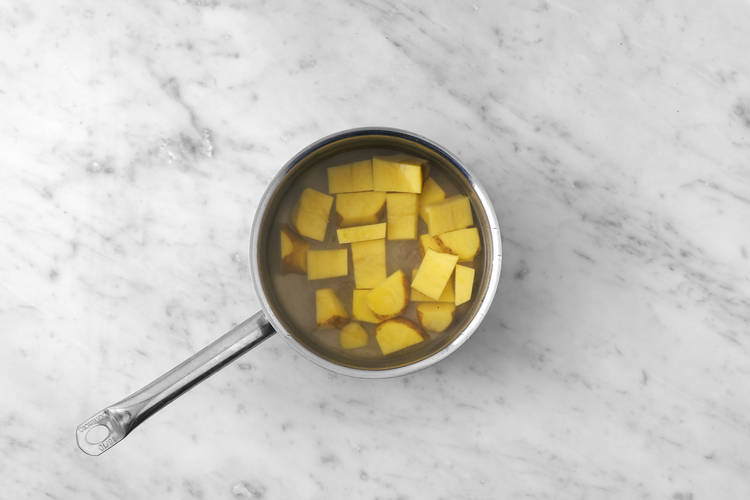 Boil the potatoes
