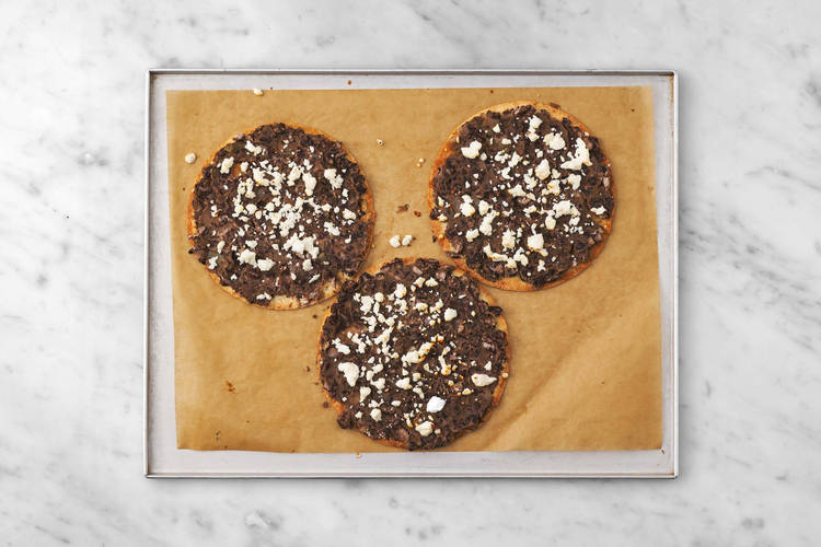 Assemble and bake tostadas