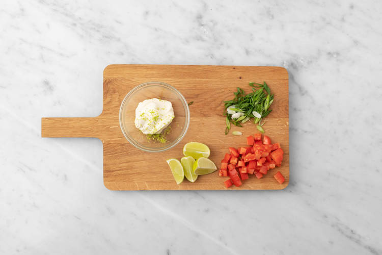 Prep and make lime aioli