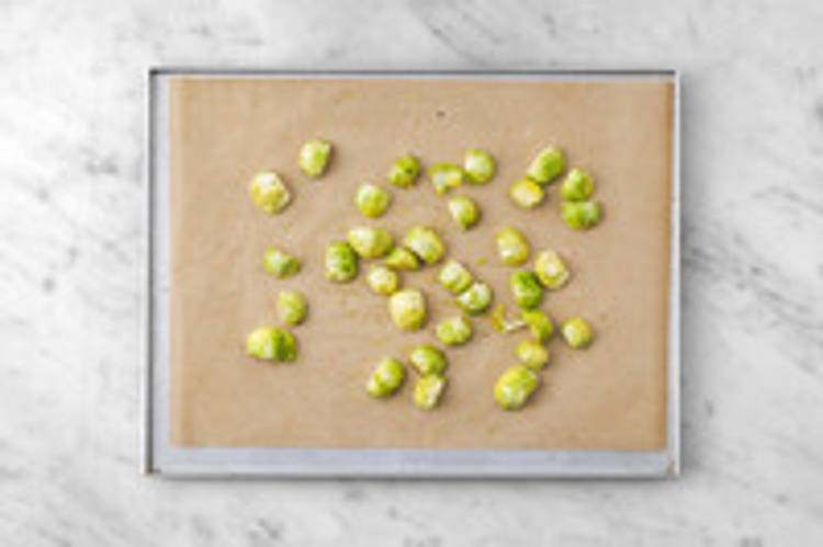 Roast the Brussels sprouts
