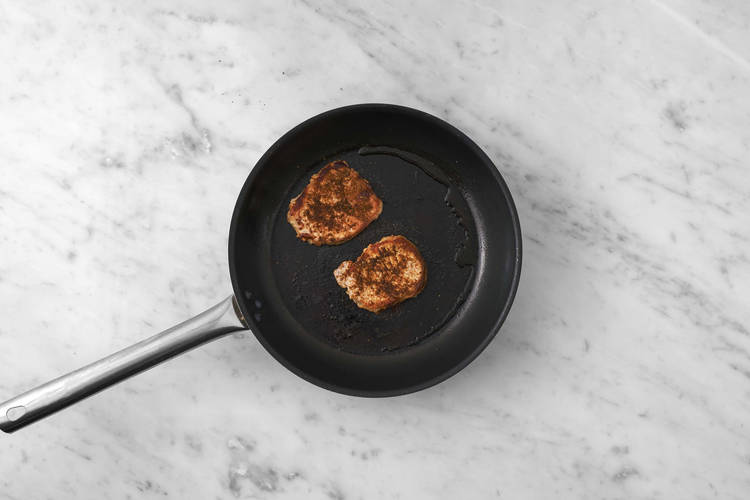 Cuire l'escalope de jambon