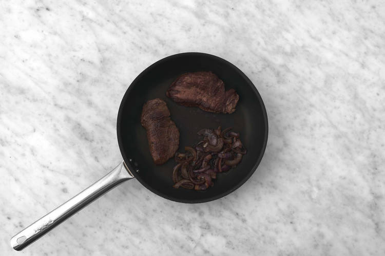 Fry the steak