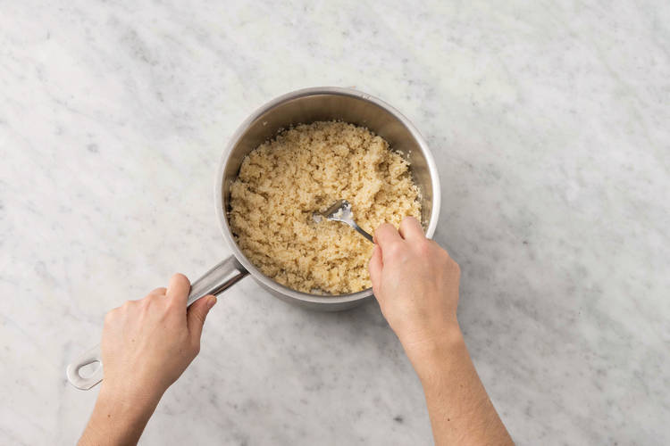 Cook the garlic couscous