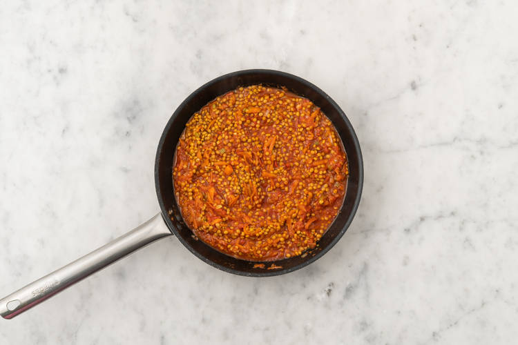 Make the lentil filling