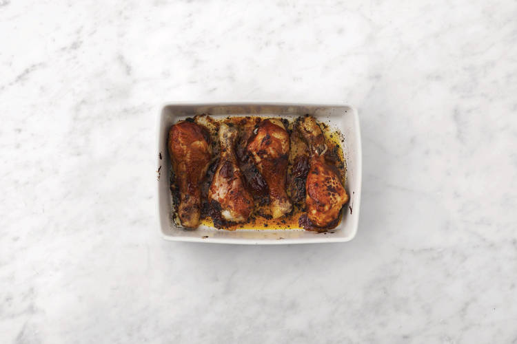 Bake the chicken drumsticks