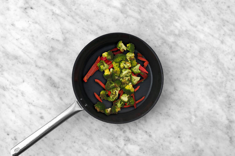 Cook the veggies