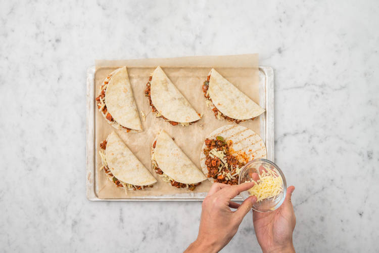 Assemble the dosa-dillas