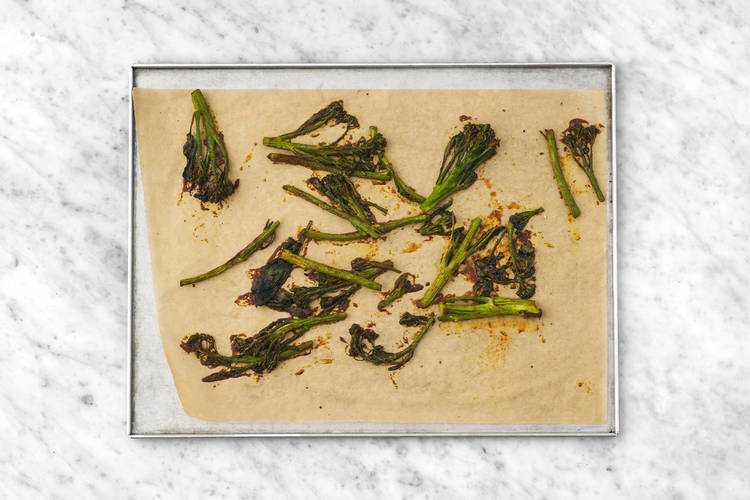 Roast the baby broccoli