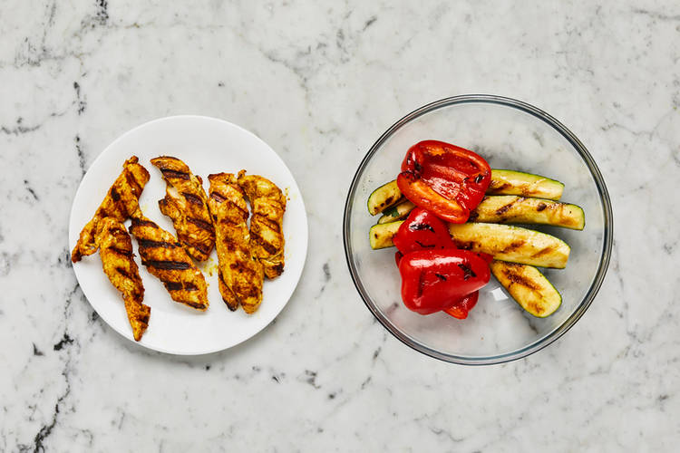 Grill veggies and tofu