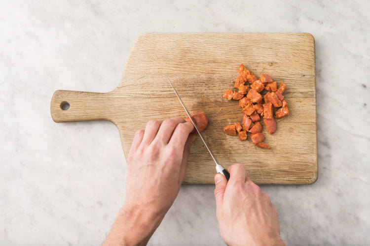 Add the chorizo