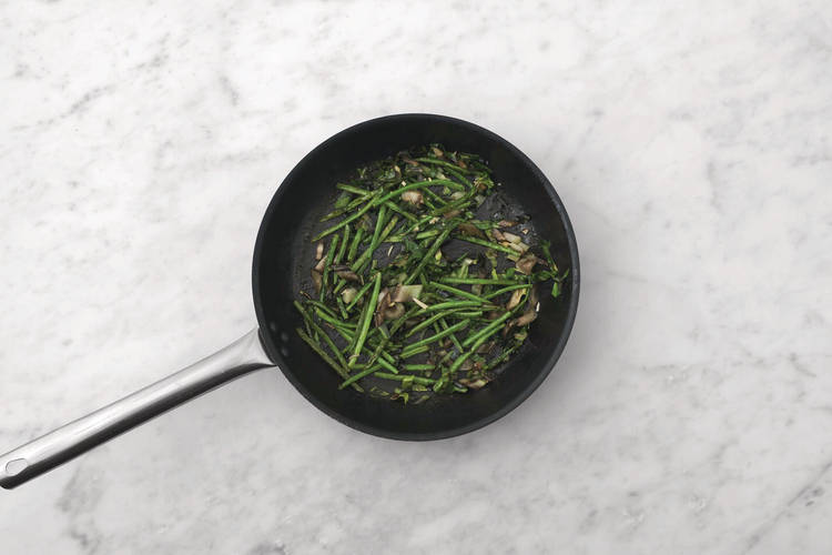 Cook the greens