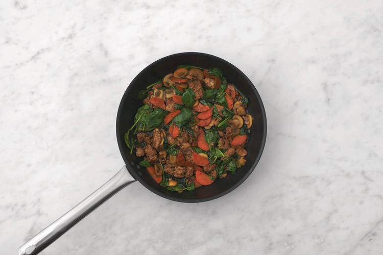 Cook the beef & bring it all together