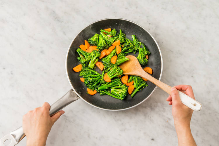 Cook the veggies