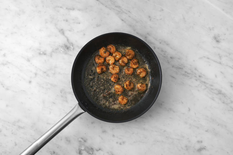 Cook the prawns