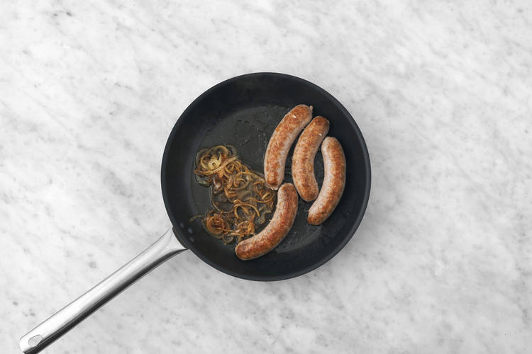 Get prepped & cook the sausages