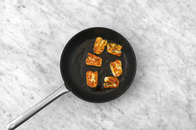 Cook the haloumi