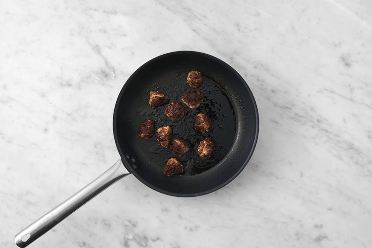 Cook the meatballs