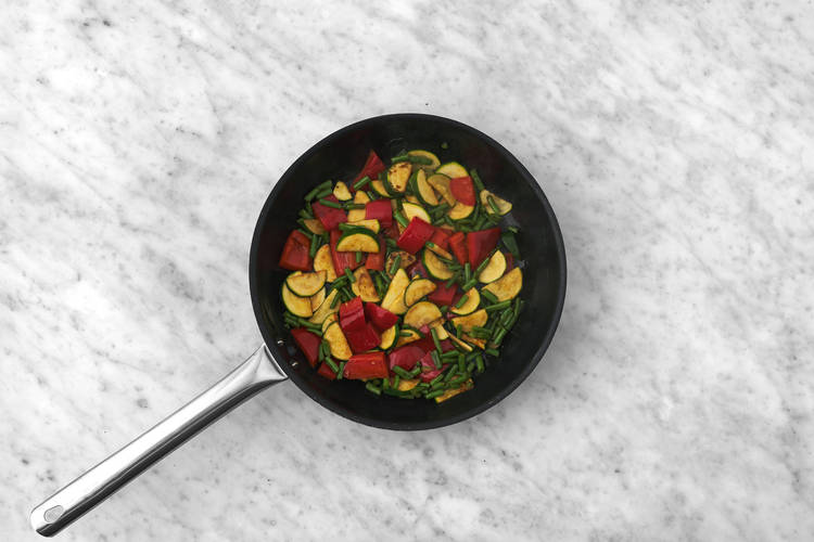 Cook the veggies
