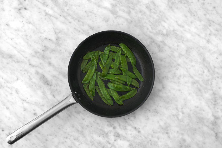 Cook the pea pods