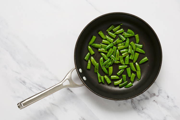 Cook sugar snap peas