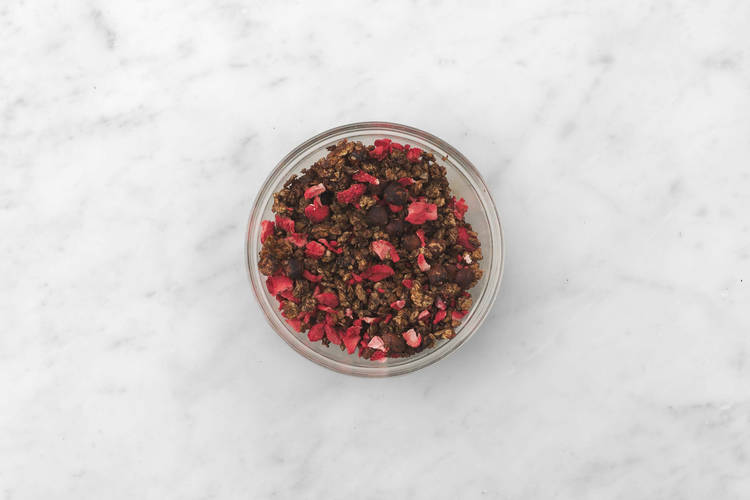 Tilsæt frysetørrede jordbær