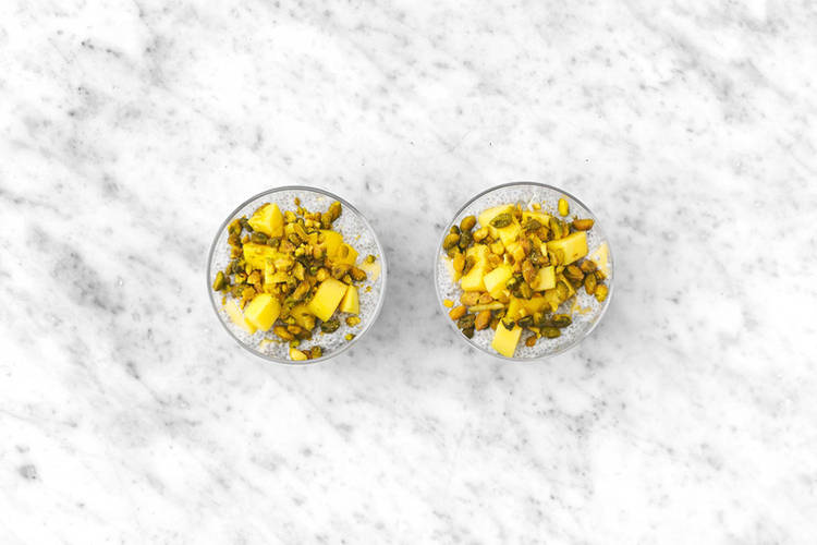 Variatie 1: Mango en pistache (2 porties)