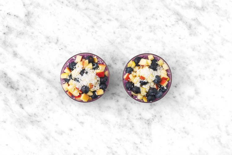 Variatie 3: Appel en blauwe bessen (2 porties)