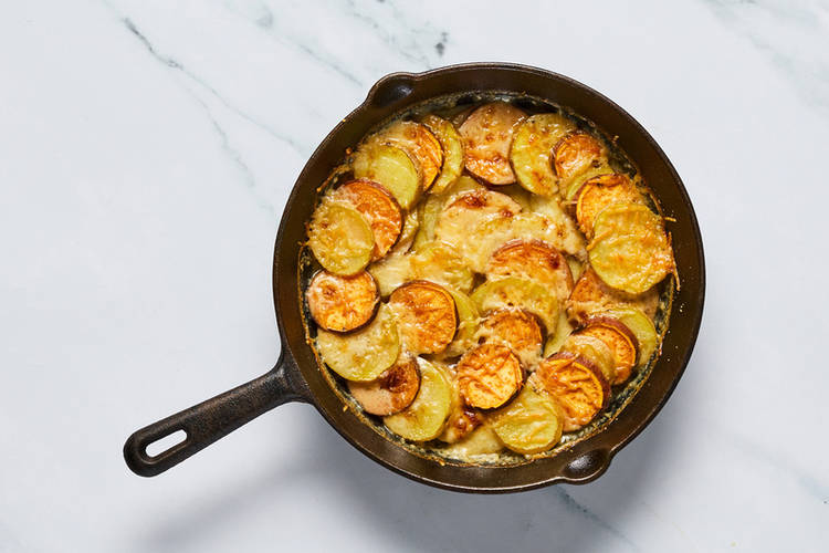 Assemble and bake gratin