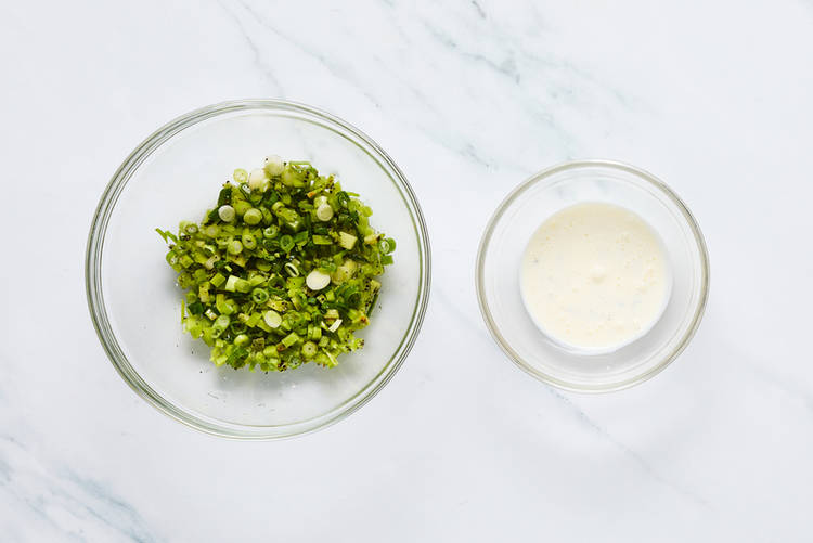 Make salsa and lime mayo