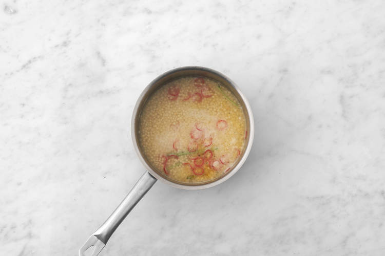 Boil the giant couscous