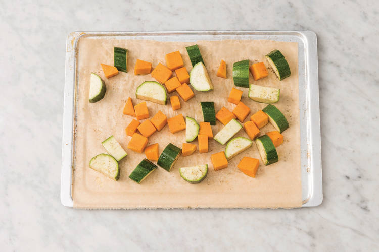 Bake the veggies & gnocchi