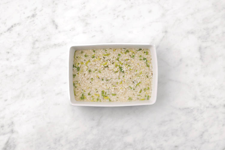Bake the risotto