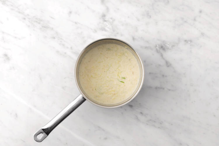 Make the leek béchamel