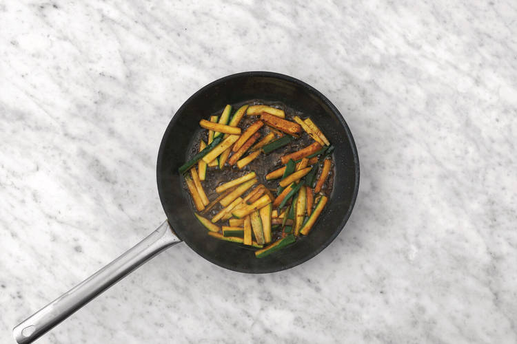 Cook the zucchini