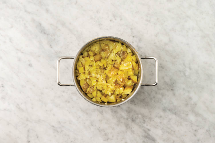 Make the crushed potatoes