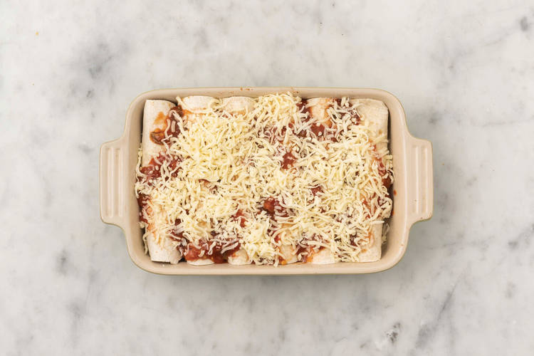 Assemble the enchiladas