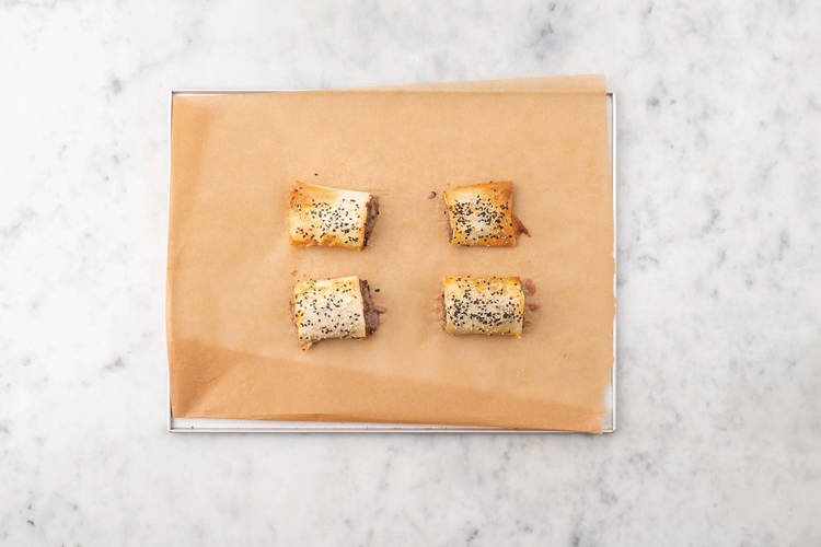 Bake the sausage rolls