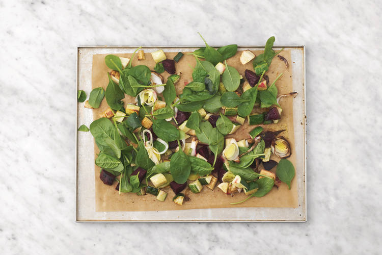 Toss the veggies