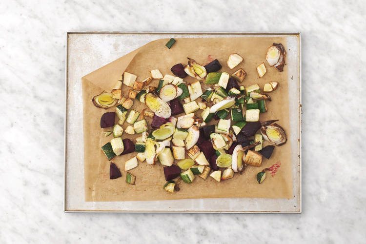 Roast the veggies