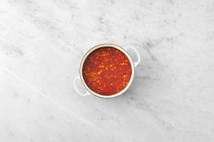Add the beans & sauce