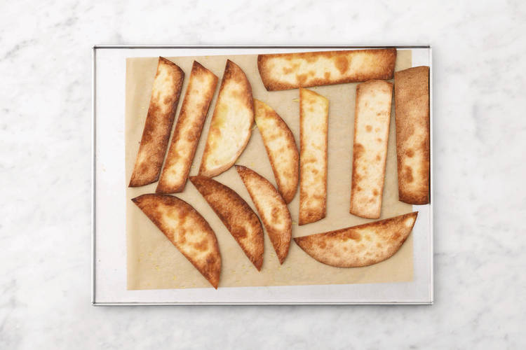 Make the tortilla dippers