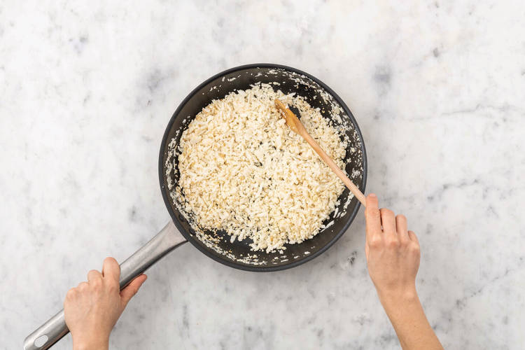 Cook the cauliflower rice